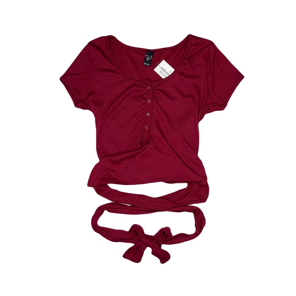 Windsor Wrap Around Waist Button Up Tee